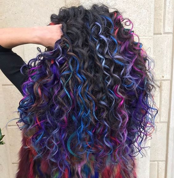 cabelo colorido muitas cores tutanat